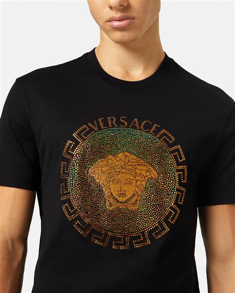 t-shirt versace medusa|versace crystal medusa t shirt.